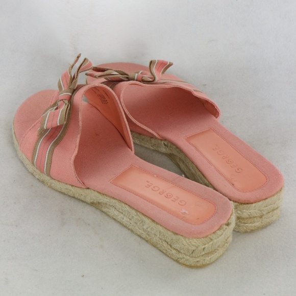 GEORGE Portofino Pink Bow Front Espadrilles Sz 8.5 US Women - Picture 5 of 8